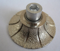 Vacuum brazed diamond router bit